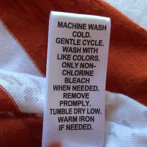 Cato V neck short sleeve Tee Large burnt orange and white Excellent condition - Picture 7 of 7